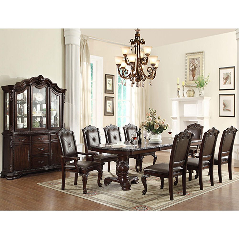 Crown Mark Kiera Arm Chair in Dark Cherry, , large