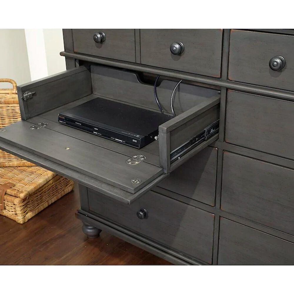 Riva Ridge Oxford 4 Piece Queen Storage Bedroom Set in Peppercorn, , large