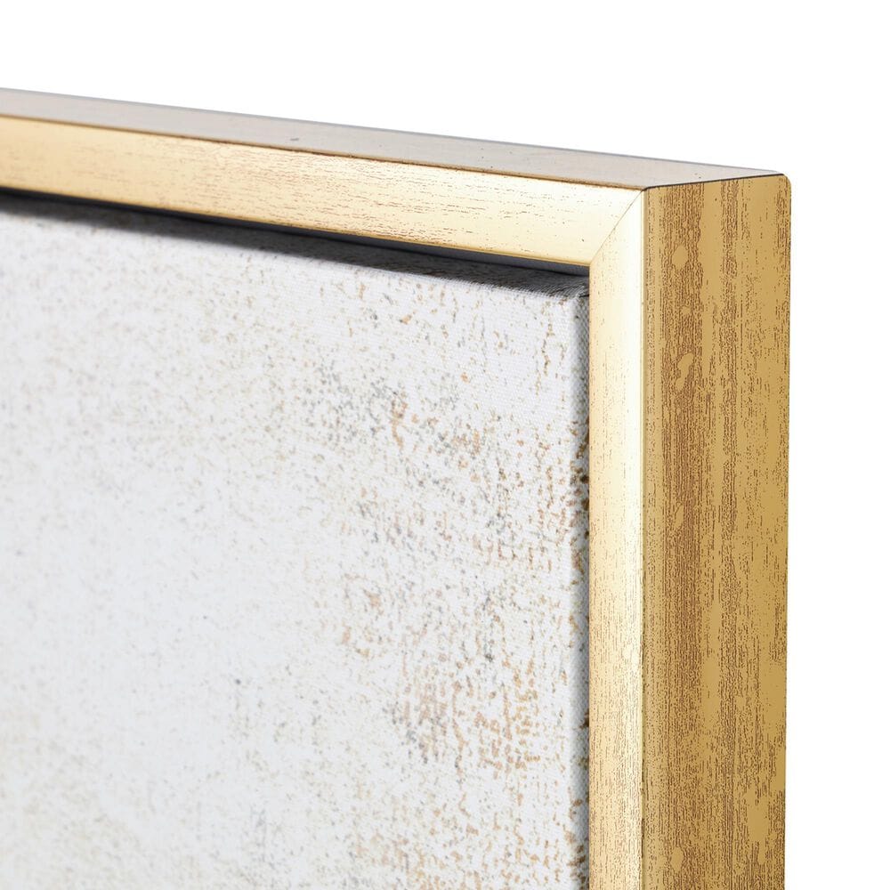 Maple and Jade 40&quot; x 40&quot; Framed Wall Art in Gold, Silver and White, , large