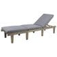 Hearth and Haven Ariana Outdoor Wood Chaise Lounge with Cushions in Grey, , large