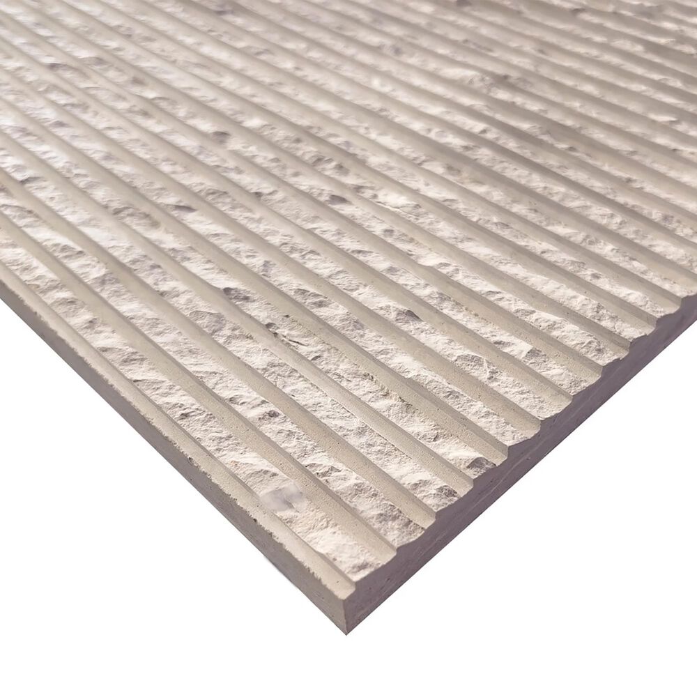 Soho Studio Carvina Carved Comb Wooden Beige 12" x 24" Stone Tile, , large