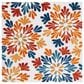 Safavieh Cabana CBN800A 5"3" Square Creme and Red Indoor/Outdoor Area Performance Rug, , large