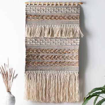 Surya Yavan Wall Hanging in Tan/Cream/Blue, , large