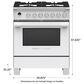 Fisher & Paykel 30" Freestanding Classic Dual Fuel Range in White, , large