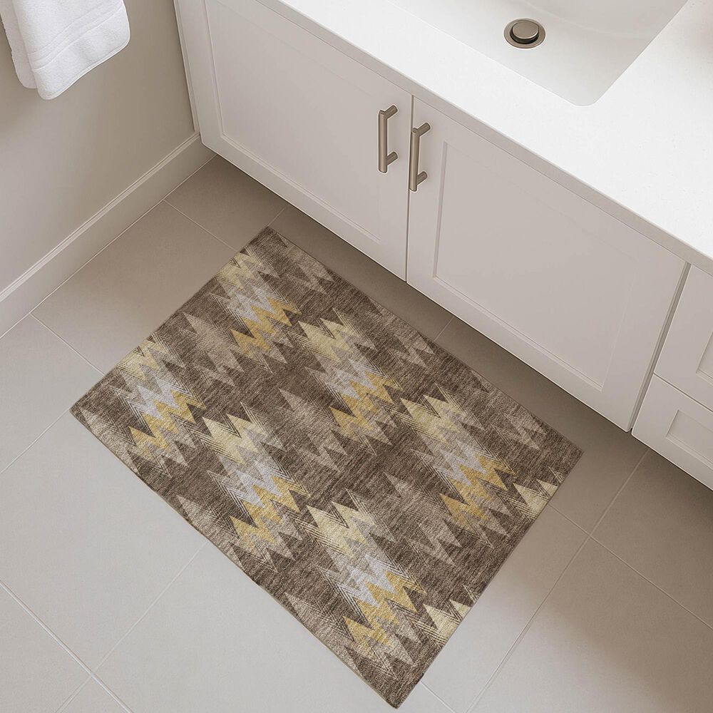 Dalyn Rug Company Soft Essentials Chevron Chocolate 1'8" x 2'6" Area Rug, , large
