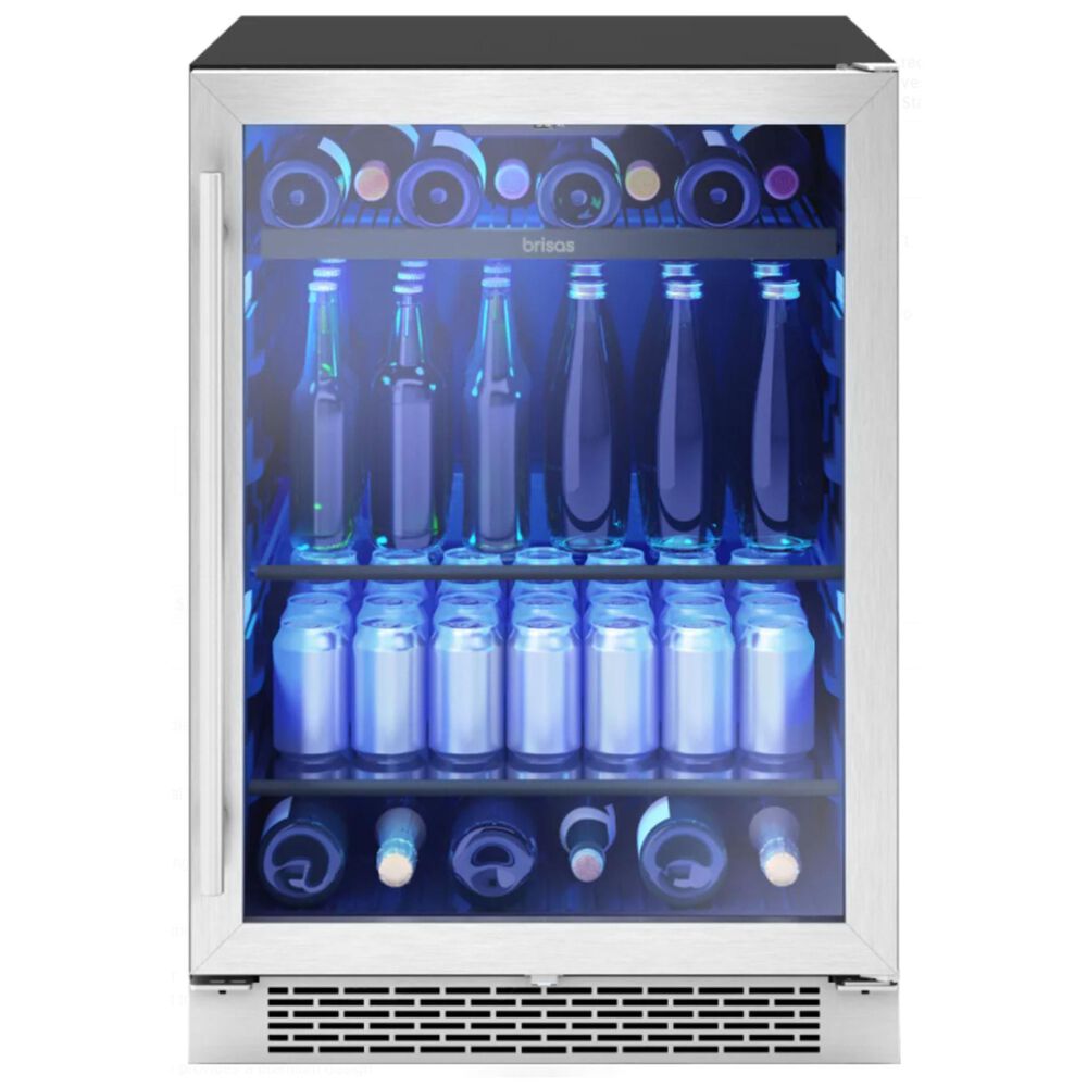 Zephyr Brisas by Zephyr 24&quot; Single Zone Beverage Cooler with PreciseTemp in Stainless Steel, , large