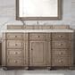 James Martin Vanities Bristol 60" Single Bathroom Vanity in Whitewashed Walnut with 3 cm Lime Delight Quartz Top and Rectangular Sink, , large