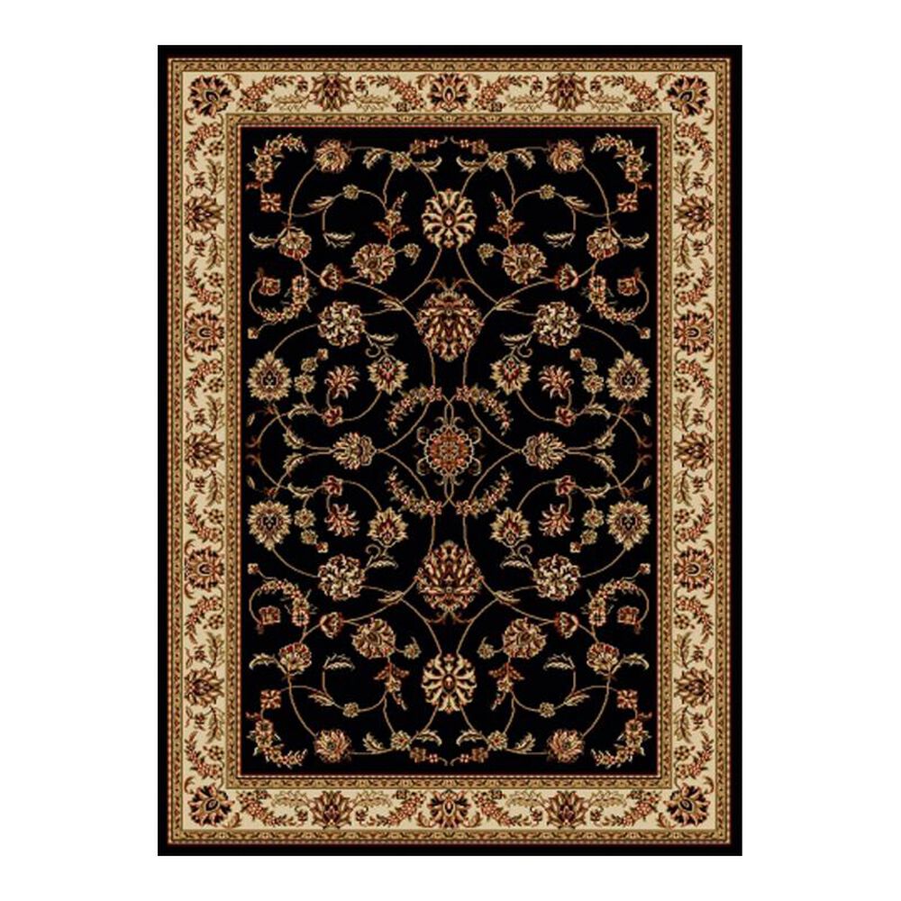 Radici USA Bergamo 1596 5'5" x 7'7" Black Area Rug, , large