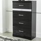 Signature Design by Ashley Starberry 5 Drawer Standard Chest in Black, , large