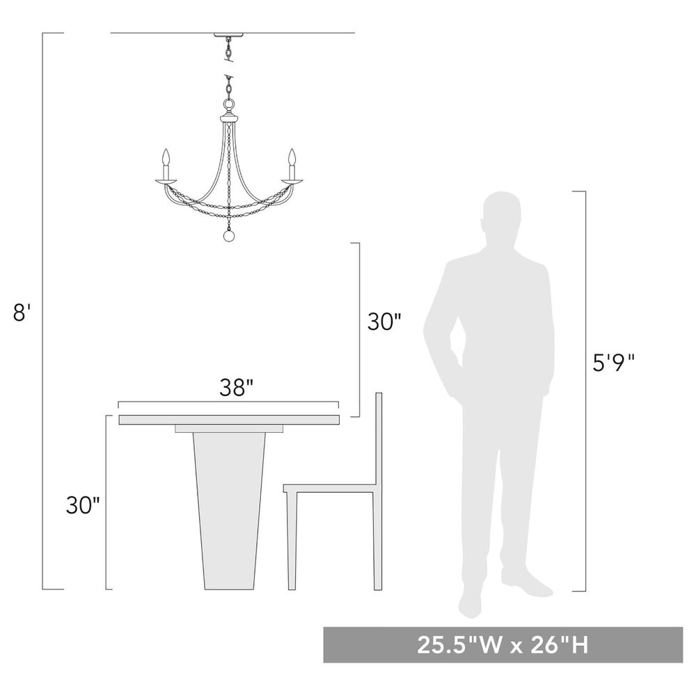 Golden Lighting Mirabella 6-Light Chandelier in Matte Black, , large