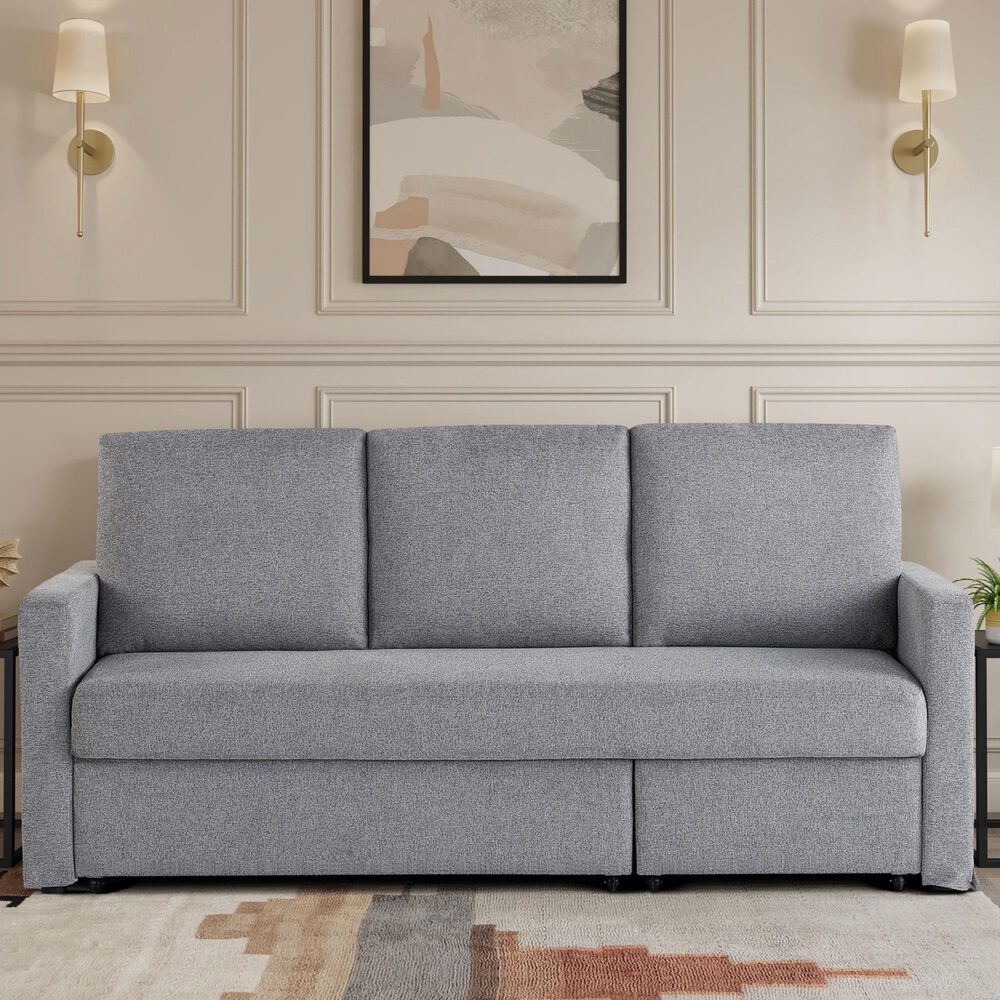 Lifestyle Solutions Mia Convertible Sofa in Light Gray, , large