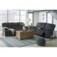 Ashley Draycoll Manual Reclining Sofa and Loveseat Set in Slate, , large