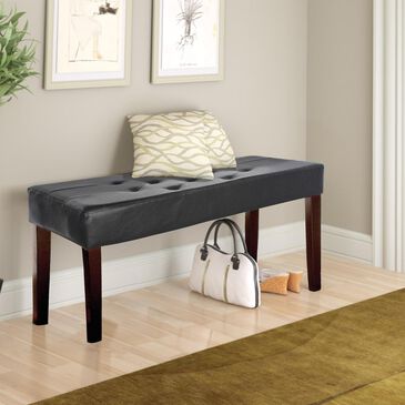 CorLiving Fresno Panel Bench in Black, , large