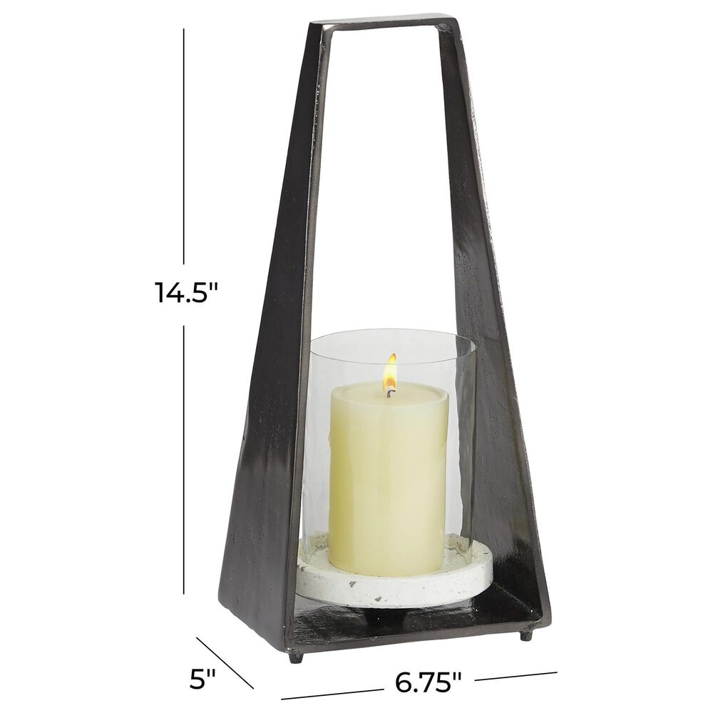 Maple and Jade 7&quot; x 15&quot; Lantern in Black, , large