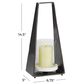 Maple and Jade 7" x 15" Lantern in Black, , large