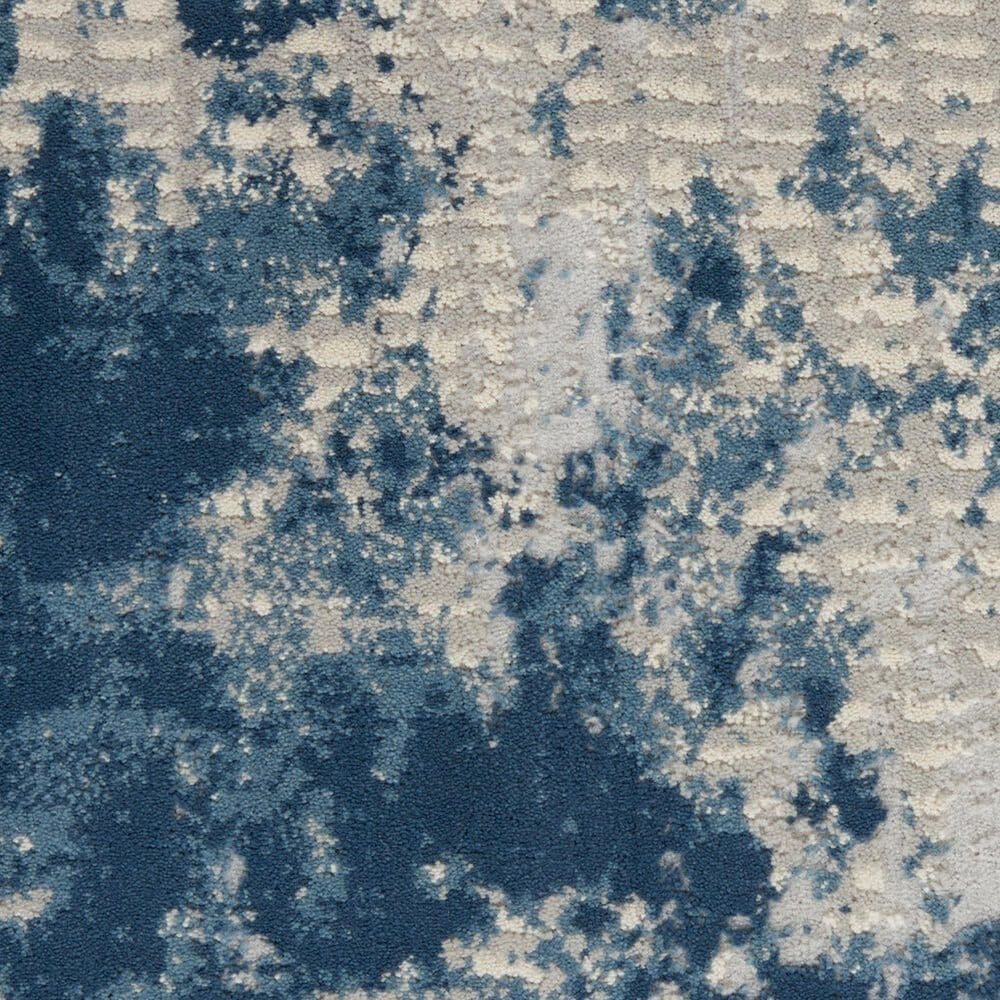 Nourison Rustic Textures RUS16 Grey and Blue 6&#39; x 9&#39; Area Rug, , large