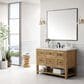 James Martin Vanities Breckenridge 48" Single Bathroom Vanity in Light Natural Oak with 3 cm Lime Delight Quartz Top and Rectangular Sink, , large