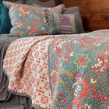 HiEnd Accents Abbie 3-Piece King Quilt Set in Teal, , large
