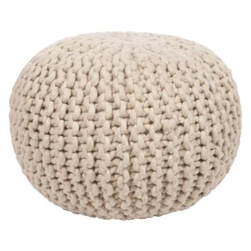 Surya Pouf 18" x 18" Ottoman in Desert Sand, , large