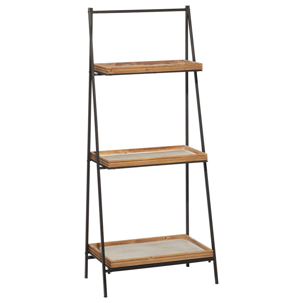 Maple and Jade Industrial Wood Wall Shelf Multi Colored, , large