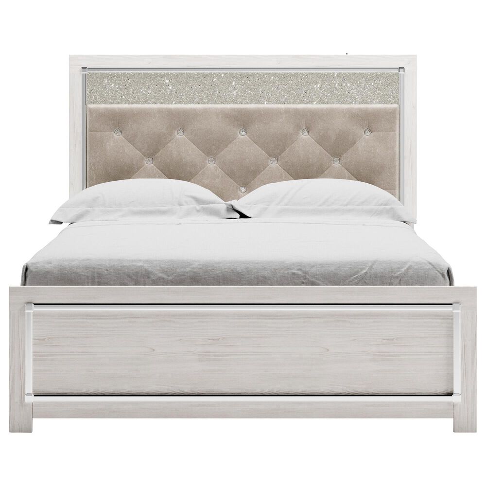 Ashley Altyra 4-Piece Queen Upholstered Bed Set in White, , large