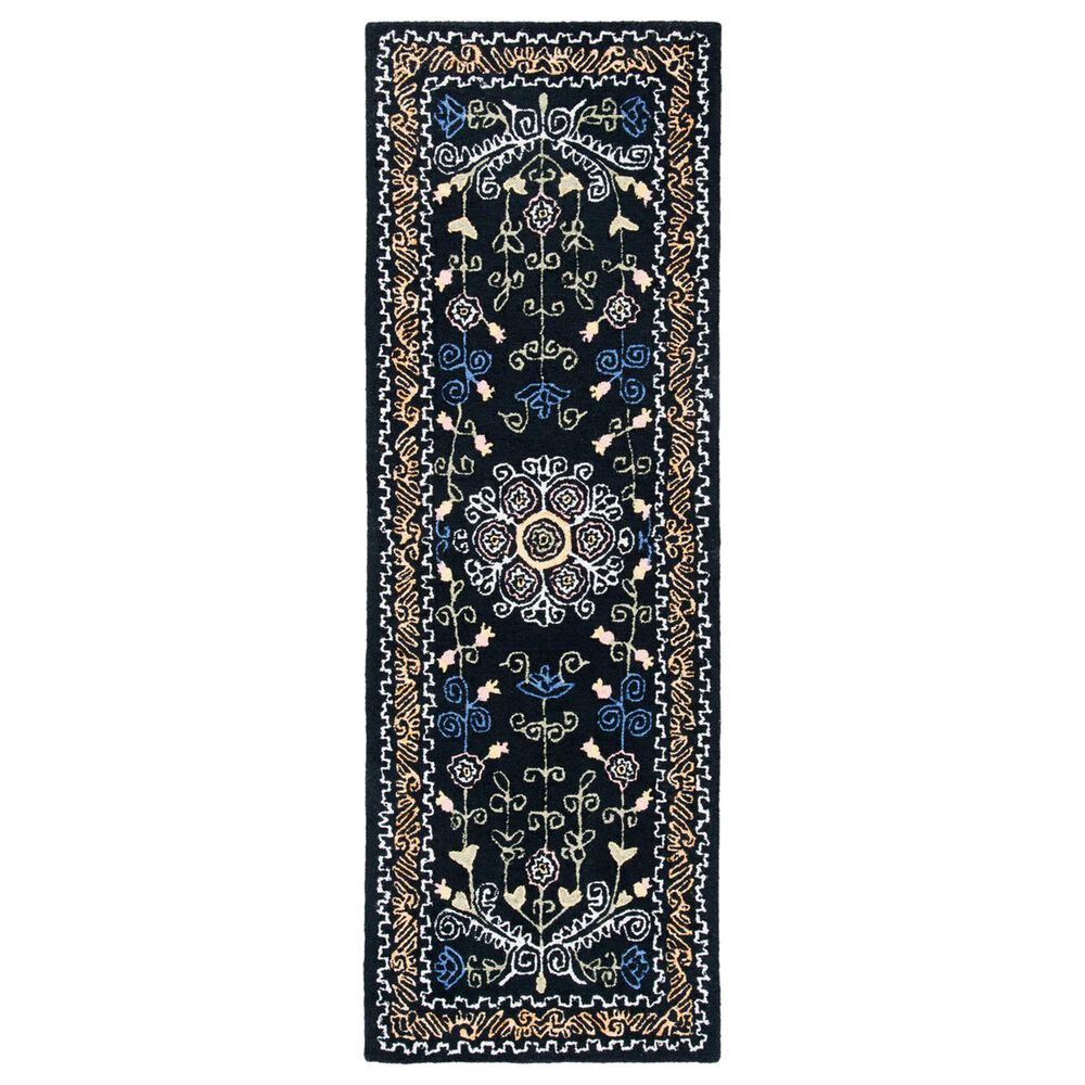 Safavieh Micro-Loop 2"3" x 7" Black and Green Runner, , large