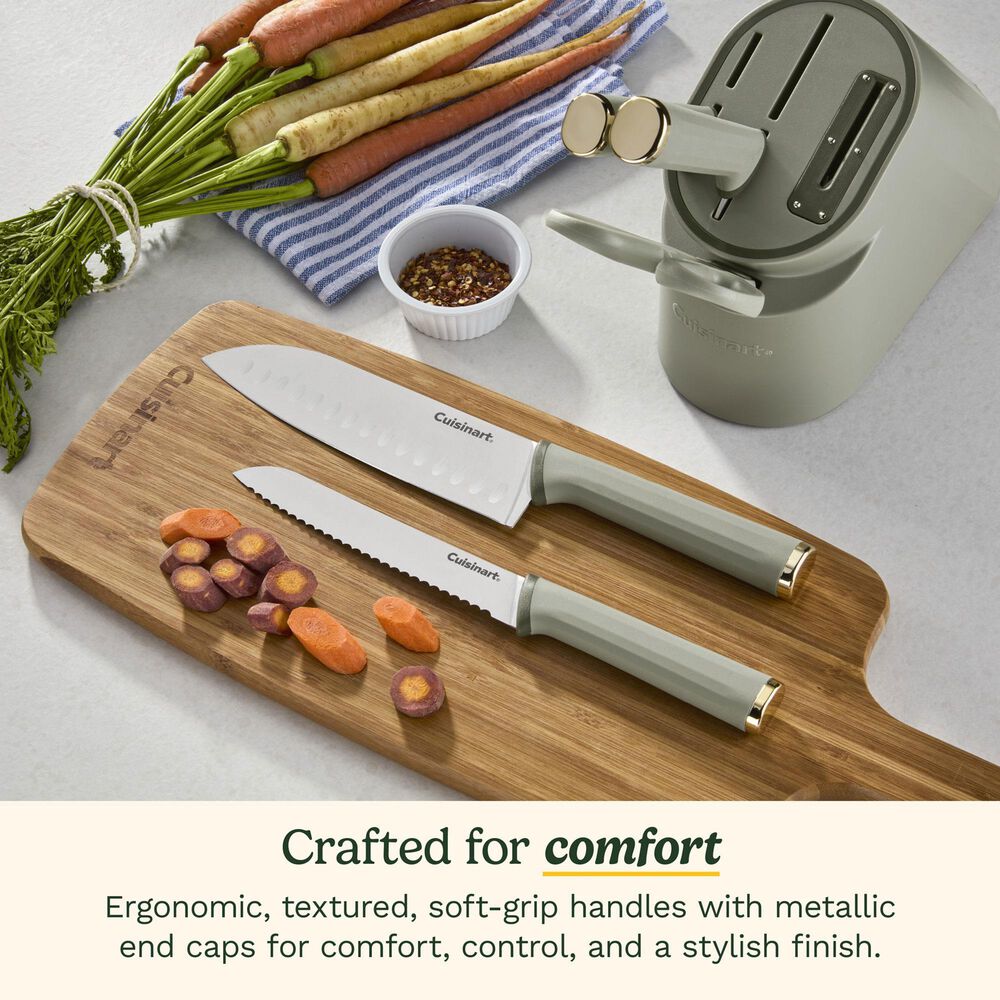 Deal Partners, Inc Artisan Elite Stainless Steel 6-Piece Knife Block Set in Green, , large