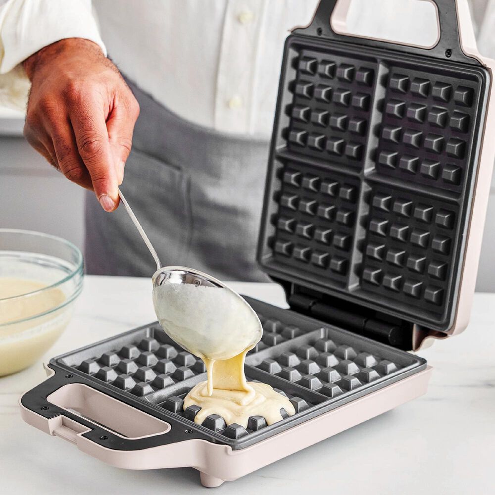 Green Pan Advanced 4-Square Waffle Maker in Clay, , large