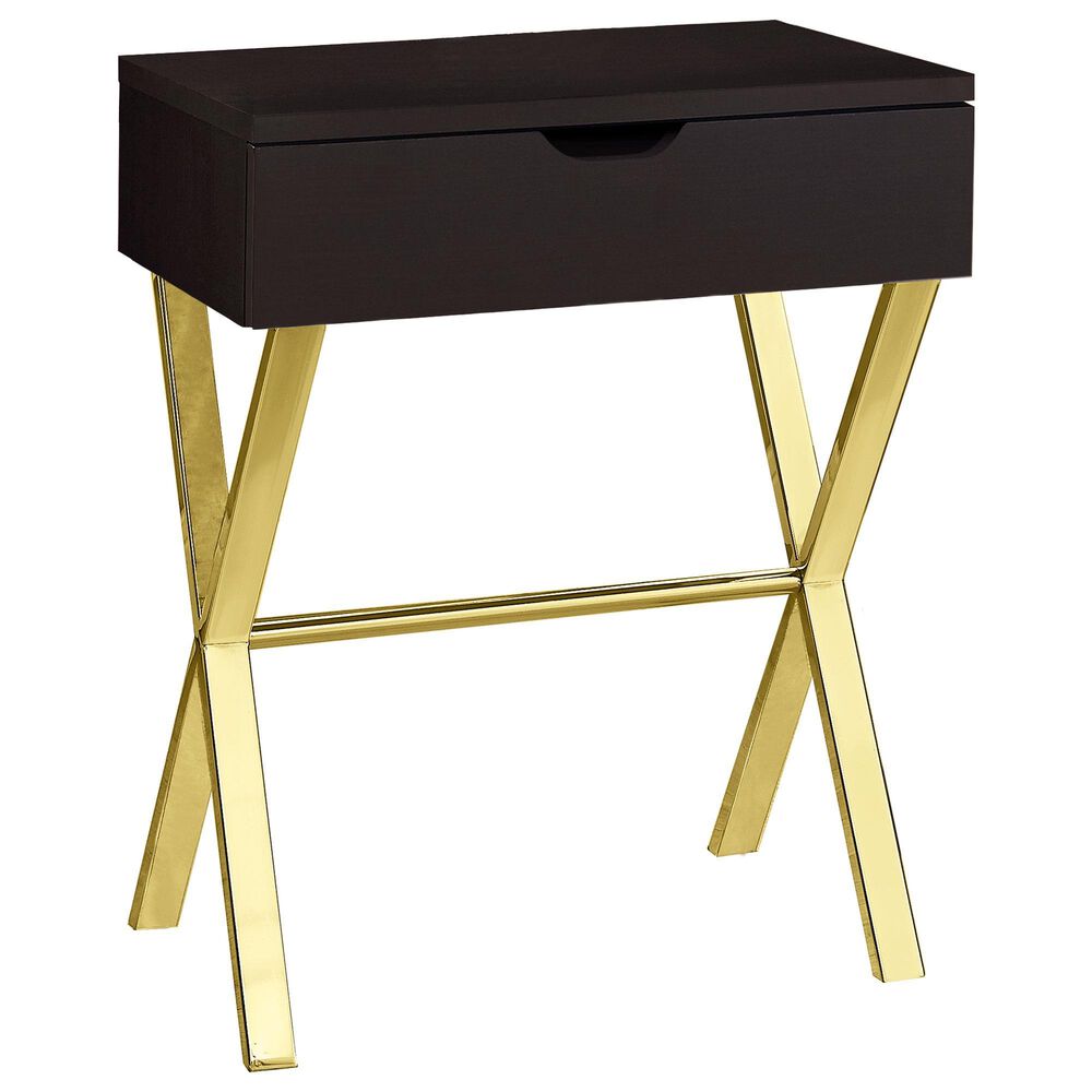 Monarch Specialties Accent Table in Espresso, , large