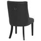 Linon Home Decor Adler Side Chair with Black Faux Leather Cushion in Black, , large