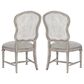 Hooker Furniture Boheme Gaston Metal Back Side Chair with Grey Cushion in Mercantile White (Set of 2), , large
