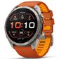 Garmin fenix 9 Pro Smartwatch 51mm Titanium with Autumn Orange and Spark Orange Silicone Band, , large