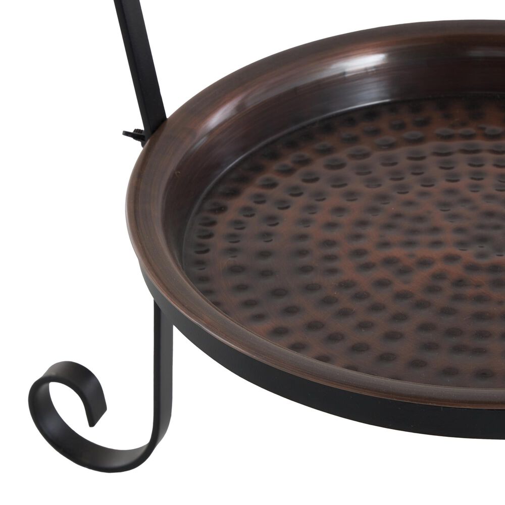 Maple and Jade Decorative Ice Bucket with Lower Shelf in Polished Copper, , large