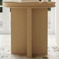 Flexsteel Waterfall Round End Table in Light Oak, , large