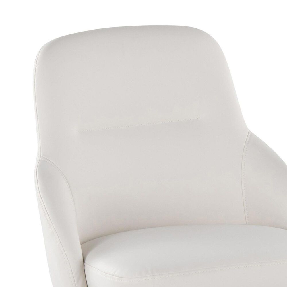 LumiSource York Side Chair with White Faux Leather Cushion in Whitewashed (Set of 2), , large