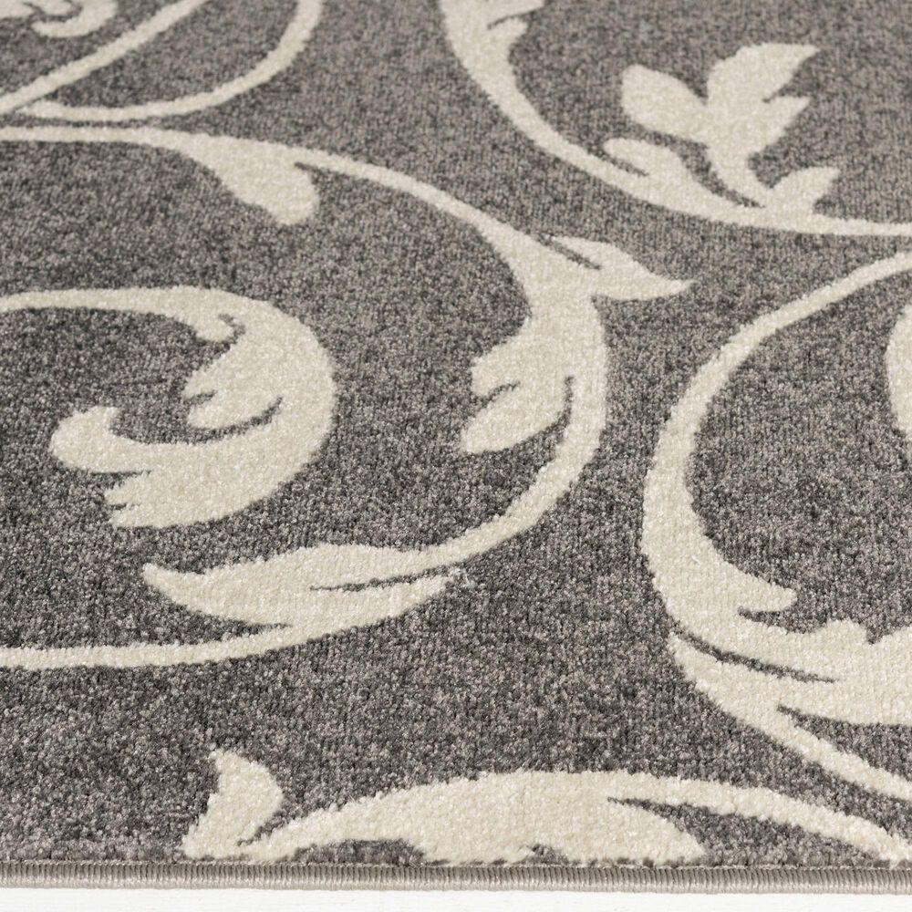 Central Oriental Terrace Tropic Macala 3&#39;3&quot; x 5&#39; Stone and Snow Area Rug, , large