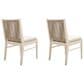 Hearth and Haven Cordoba Outdoor Dining Chair with Yellow Rope in Beige (Set of 2), , large
