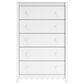 Ashley Hallityn 5-Drawer Chest in Matte White, , large