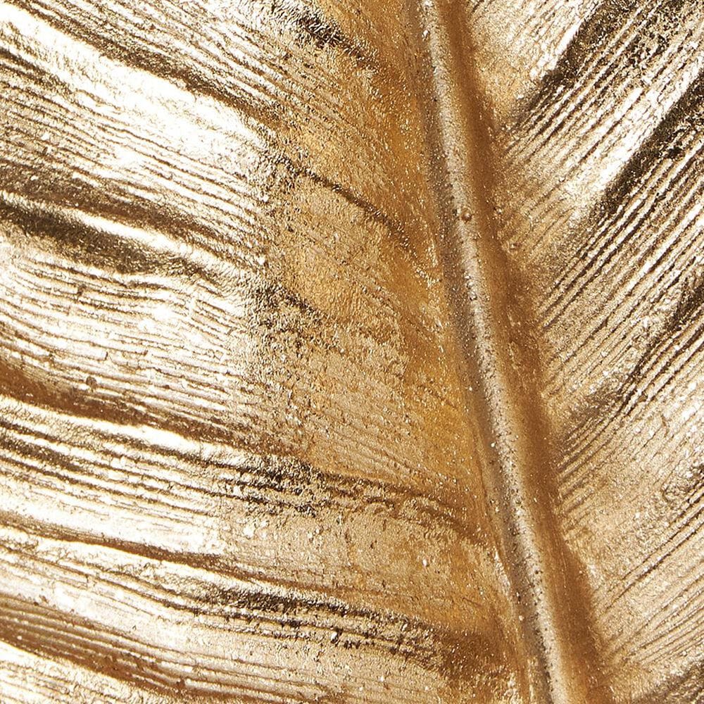Maple and Jade 47&quot; x 14&quot; x 3&quot; Polystone Bird Large Feather Wall Decor in Gold, , large