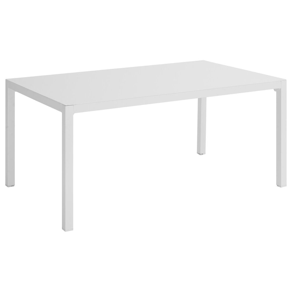 Linon Home Decor Holland 64" Outdoor Dining Table in White, , large