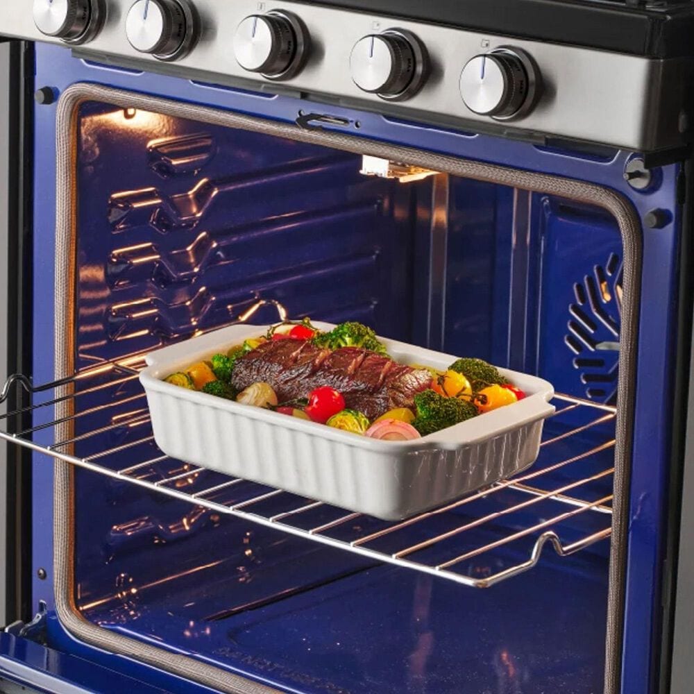 Midea 30" Freestanding Electric Range with 5 Burners and Air Fry in Stainless Steel, , large