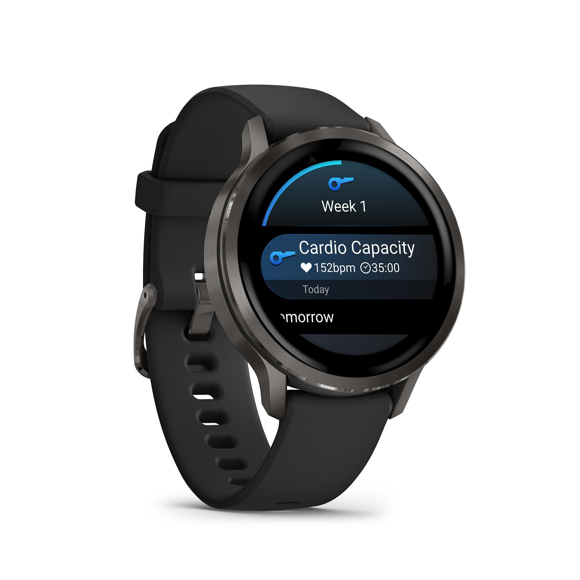 Garmin Venu 4 41 mm Slate with Black Silicone Band