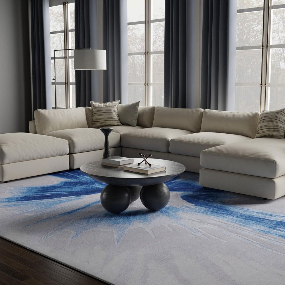 Feizy Rugs Kawai 9&#39; x 12&#39; Blue Area Rug, , large