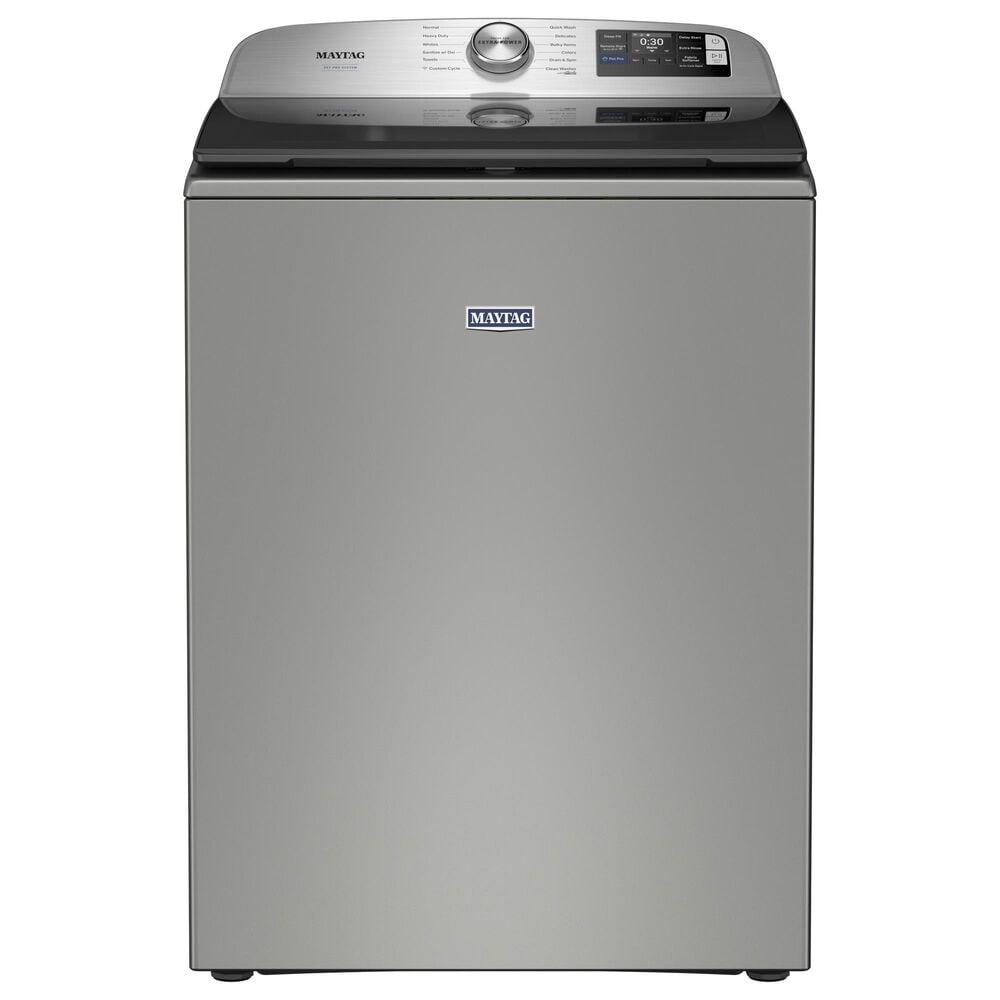 Maytag 5.2 Cu. Ft. Smart Pet Pro Top Load Washer in Classic Silver, , large