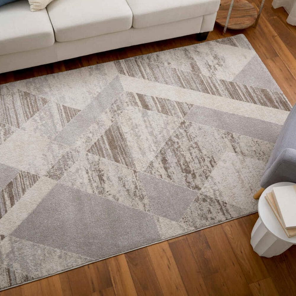 Feizy Vancouver 39NRF 8&#39; x 10&#39; Beige and Brown Area Rug, , large