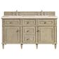 James Martin Vanities Lorelai 60" Double Vanity in Whitewashed Oak with 3 cm Eternal Marfil Quartz Top, , large