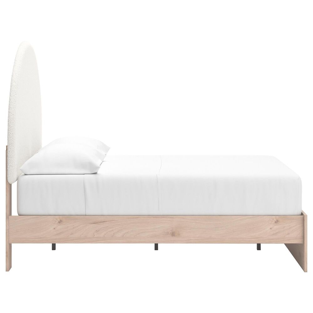 Ashley Arloster Full Upholstered Panel Bed in Tan/White, , large