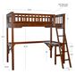Linon Home Decor Levi Twin Workstation Loft Bed with Desk in Espresso, , large