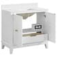 37B Kinsale 36" Single Bathroom Vanity Cabinet in Bright White with White Composite Stone Top and Backsplash, , large