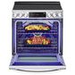 LG 2-Piece Kitchen Package with 6.3 Cu. Ft. Slide-In Induction Electric Range and 1.7 Cu. Ft. Over-The-Range Microwave in Stainless Steel, , large